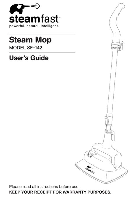 steamfast steamer instructions